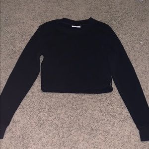 Aritzia TNA Black Cropped Top